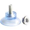 DANXQ Filettatura M6, diametro 3,5 cm, ventosa trasparente in PVC con vite lunga, con dado di bloccaggio, per mobili, base regolabile, protezione del pavimento, 8 pezzi (M6-L1,3-D3,5 cm)