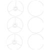 PATIKIL 3 Pezzi 4 Inch E26 E27 Anello Paralume Struttura Filo Bianco | Portaparalume Fai Da Te Anello Tamburo, Per Lampada Da Tavolo Terra