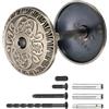 PATIKIL Copriforo Per Porta 2 Pollici Lega Di Zinco Stile Vintage Rotondo Copri Foro Per Serratura Adatto A Porte Spesse Da 1-3/16 A 4-3/4 Per Riparazione E Decorazione Bronzo