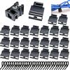 QILEMI 32 Supporti per Fascette Fermacavi 13.8 x 11.3 x 3 mm Fascette Stringicavo in Plastica con Clip Edge Nero Plastica Fascette Stringicavo con Clip Edge Per L'utilizzo in Officine e Abitazioni