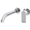 VALAZ Rubinetto Lavabo da Incasso Cromato Tondo Serie Tuejar | Rubinetto da lavabo da incasso a parete, miscelatore monocomando, ottone e acciaio inox, risparmio idrico, cromato