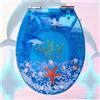 Generic Tavoletta Wc - Copriwater Universale Di Alta Qualità In Resina Trasparente Blu, Tanti Motivi Colorati, Seduta Comoda, Facile Da Montare con Accessori Di Montaggio, Stile Oceano
