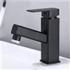 XJTNLB Rubinetto Bagno con Doccetta Estraibile Miscelatore Monocomando Lavabo Miscelatori con Doccetta a 2 Modalità Rubinetti Bagno Estraibile Nero-A