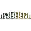 Italfama Ottone Scacchi Pezzi Set Oro Argento Placcato Re 7.5cm Fatto IN Italia