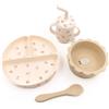 Bamboom Set Bimbo in Silicone Piatto Scodella Cucchiaio Bicchiere Fishes