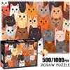 Puzzlify Puzzle 500/1000 Pezzi Gatto per Adulti Gioco Famiglia Regalo Fai da Te