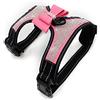 FUNAT Pettorina Riflettente per Cani con Strass, Cravatte Bling Carino Pettorina per Cani Guinzaglio per Cane, Cinturino Pettorale Riflettente con Fiocco Lucido (M, rosa)