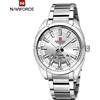 NAVIFORCE Orologio casual classico da uomo in acciaio inossidabile teel Sport Orologi maschili impermeabili Orologio al quarzo con datario Relogio Masculino
