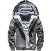 REALXIZI Giacca addensata da uomo Fodera in pile Cappotti invernali caldi con cappuccio Piumini da uomo antivento con zip intera Capispalla casual Abbigliamento sportivo