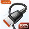 Toocki 100W cavo da tipo C a tipo C cavo di ricarica rapida USB C PD 5A per Xiaomi POCO F4 F3 cavo Samsung Redmi Macbook 3M