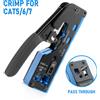 seven floor Pinza a crimpare RJ45 Passaggio attraverso pinza spelafili per Cat7 Cat6 Cat5e 8P8C Connettore modulare Ethernet Strumento per cavi all-in-one