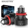 MAXGTRS 2 pz Automotive H7 H11 9005 9006 Faro Laser Lampadina Mini Lente Del Proiettore Luce Auto LED Fendinebbia 3000K Oro LED H7 H8 HB3 HB4