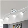 JOYON Faretti da soffitto a LED girevoli a 4 fiamme con lampada a LED GU10 da parete e soffitto per cucina/soggiorno/camera da letto