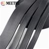 Meetee 5 metri 3-50mm Nero PU Cordoncini in pelle Nastro morbido Fascia Borsa Cinghia Tessitura Collana Decorazione gioielli Nastro Accessori per cucire fai da te