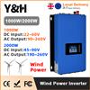 Y&H 1000W 2000W MPPT Inverter per legare la rete eolica per generatore eolico CA trifase con LCD e controller di carico di scarico (WiFi opzionale)