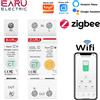 EARU 1P 2P Tuya WiFi ZigBee MCB Smart Circuit Breaker Interruttore Contatore di energia Relè timer kWh Protezione corrente di tensione Telecomando