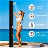 NONE Doccia riscaldata solare esterna indipendente da 60 litri, docce per piscina all'aperto per esterni, colonna doccia solare alta 228 cm 360 ° Doccia girevole