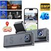 INQMEGA SHIWOJIA Dash Cam Doppia Lente 4K UHD Registrazione Doppia Lente Telecamera per Auto per Veicoli DVR Videoregistratore per Visione Notturna con GPS 24H Parcheggio