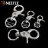 Meetee 5/10 Pezzi Moschettoni Girevoli in Metallo da 10/13/18mm, Ganci a Pressione per Portachiavi, Cinghie Borsa, Cinture, Accessori Fai da Te