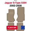 Wielganizator Set di tappetini per auto in velluto per Jaguar S-Type X204 berlina (2002-2008)