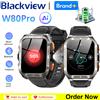 Blackview W80 Pro Smartwatch da Uomo con GPS, Display da 1.91'', Batteria da 900mAh, Torcia, Bussola, Orologio Intelligente Robusto per Attività all'Aperto