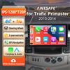 AWESAFE Autoradio Android da 10 pollici per Renault Trafic 2 Nissan Primastar Opel Vivaro 2010-2014, CarPlay e Android Auto wireless, Navigazione GPS, Supporto multimediale, Controllo al volante,