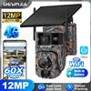 INQMEGA SHIWOJIA Telecamera Solare 4G 6K 12MP WIFI con Zoom 60X per Esterni 360° ° Telecamera Solare per Monitoraggio Animali con Visione Notturna e Sensore PIR