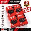Milwaukee Batteria Milwaukee M18 100% Originale, 6.0Ah, Caricabatterie Milwaukee, M18B6 M18B5 48-11-1860, 48-11-1850, 48-11-1840, Batteria al Litio per Utensili