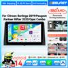 OSSURET Autoradio Android 14 2DIN per Citroen Berlingo 2019 Peugeot Partner Rifter 2020 Opel Combo Carplay Telecamera 360 Lettore Multimediale Video Navigazione GPS Stereo Audio Unità Principale 9" 7862 4G