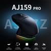 Ajazz Mouse da gioco wireless Ajazz AJ159 Pro, dotato di sensore PAW3395 e base magnetica, 26K DPI, supporto 2.4G/USB-C/BT, batteria da 400 mAh, design leggero da 56 g, effetti di retroilluminazione RGB