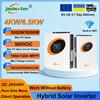 jsdsolar Inverter Solare Ibrido Jsdsolar 4KW 6.5KW 24V 48V 230VAC Onda Pura On/Off Grid con Caricatore Solare MPPT 100A/120A, Ingresso FV 500VDC, Uscita AC Doppia, con WiFi per Sistema di Accumulo Energia