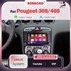 BONROAD Autoradio da 7 pollici per Peugeot 308 408 SW T7 2007-2013 Sistema intelligente per auto con Carplay wireless Android Auto 2 din Touch Screen DSP GPS MirrorLink Stereo