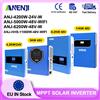 ANENJI Inverter Solare Ibrido ANENJI 6.2KW 4KW 5KW 11KW 48V 24V Onda Pura 100A 120A 160A MPPT con WiFi PV 500VDC
