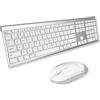 Macally Tastiera e mouse Bluetooth di alta qualità per Mac, compatibile con tastiera e mouse Apple wireless (110 tasti multi-dispositivo ricaricabile) per MacBook Pro/Air e iMac