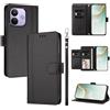 LIAOCY Custodia a Libro Portafoglio per Xiaomi Redmi Note 17 Pro 5G, Pelle PU con Fibbia Magnetica [9 Scomparti per Carte], Cover Business Antiurto con Supporto, Black.