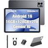 Ulefone Armor Ulefone TAb A12 Pro Tablet Android 16 12.2 pollice 2.4K Tablet, 16GB RAM + 128GB ROM/2TB 90Hz Tablet 5MP＋13MP 9000mAh 4GLTE/GPS/OTG/WiFi WideVine L1 Gemini AI （Custodia e penna incluse ）Grigio