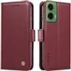XINNI Cover per Motorola Moto G35 Custodia | Semplice Cellulare Libro Antiurto Flip Pelle PU/TPU Magnetica Case