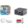 WayPonDEV NanoPi Neo3 Plus Mini Router Single Board Computer, RK3528A Quad-Core, 2GB DDR4 RAM, porte Ethernet Gbps, USB 3.0, Support FriendlyWrt/Ubuntu/Debian, ideale per Gateway NAS/IoT (kit completo, 1GB RAM)