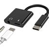Kefiany Adattatore USB C a jack da 3,5 mm per cuffie (2 in 1) splitter DAC Aux Typec s spina per Sumsung Galaxy S22 Ultra S21fe Z Flip 4 A53 Apple Ipad Pro Huawei P20 P30 P40 Xiaomi Pad Google Pixel