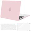 MOSISO Custodia Compatibile con MacBook Pro 14 Cover M5 M4 M3 M2 M1 2026 | Case&Copritastiera&Pellicola per 2025-2021 A3427 A3426 A3434 A3112 A3185 A3401 A2918 A2992 A2779 A2442, Quarzo Rosa