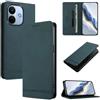 LIAOCY Cover a Libretto per Xiaomi Redmi Note 17 Pro Max, Cover Portafoglio in Pelle PU con Protezione RFID, Custodia Anticollisione con Supporto, Dark Green.