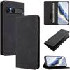 LIAOCY Cover a Libretto per Sony Xperia 10 VII / 10 VIII, Cover Portafoglio in Pelle PU con Protezione RFID, Custodia Anticollisione con Supporto,Black.