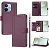 LIAOCY Custodia a Libro Portafoglio per Xiaomi Redmi Note 17 Pro Max, Pelle PU con Fibbia Magnetica [9 Scomparti per Carte], Cover Business Antiurto con Supporto, Purple.