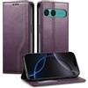 LIAOCY Custodia Business per Sony Xperia 10 VII / 10 VIII, Cover Wallet Flip in PU Pelle [Chiusura Magnetica], Cover Resistente alle Cadute con Supporto, Purple.