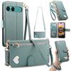 LIAOCY Portafoglio Custodia per Sony Xperia 10 VII / 10 VIII, A Tracolla Flip Cover in Pelle PU con Motivo a Cuore【Fibbia Magnetica】, Anticaduta con Supporto, Blue.