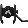 TETARI Porta Cellulare Bici Supporto Per Telefono Per Bici Moto Lega Alluminio Supporto Base GPS Supporto Per Clip Supporto Manubrio Per Bicicletta Supporto Telefono Moto(A)