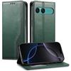 LIAOCY Custodia Business per Sony Xperia 10 VII / 10 VIII, Cover Wallet Flip in PU Pelle [Chiusura Magnetica], Cover Resistente alle Cadute con Supporto, Green.