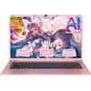 Ruzava Pc Portatile 14 Pollici Win11 Notebook Celeron N5095 Upto 2,9 GHz Laptop 8GB RAM 256GB SSD TF 1TB LPDDR4 5G WiFi 1920*1080 FHD USB 3.0 Laptop QWERTY Tastiera Film Italiana - Gold Corpo in Metallo