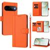 LIAOCY Custodia a Libro Portafoglio per Google Pixel 11 / Pixel 11 Pro, Pelle PU con Fibbia Magnetica [9 Scomparti per Carte], Cover Business Antiurto con Supporto, Orange.