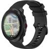 GIOPUEY Cinturini Compatibile con Polar Vantage M3, Morbido Silicone Cinturino [Resistente all'Usura] [Traspirante] - Black